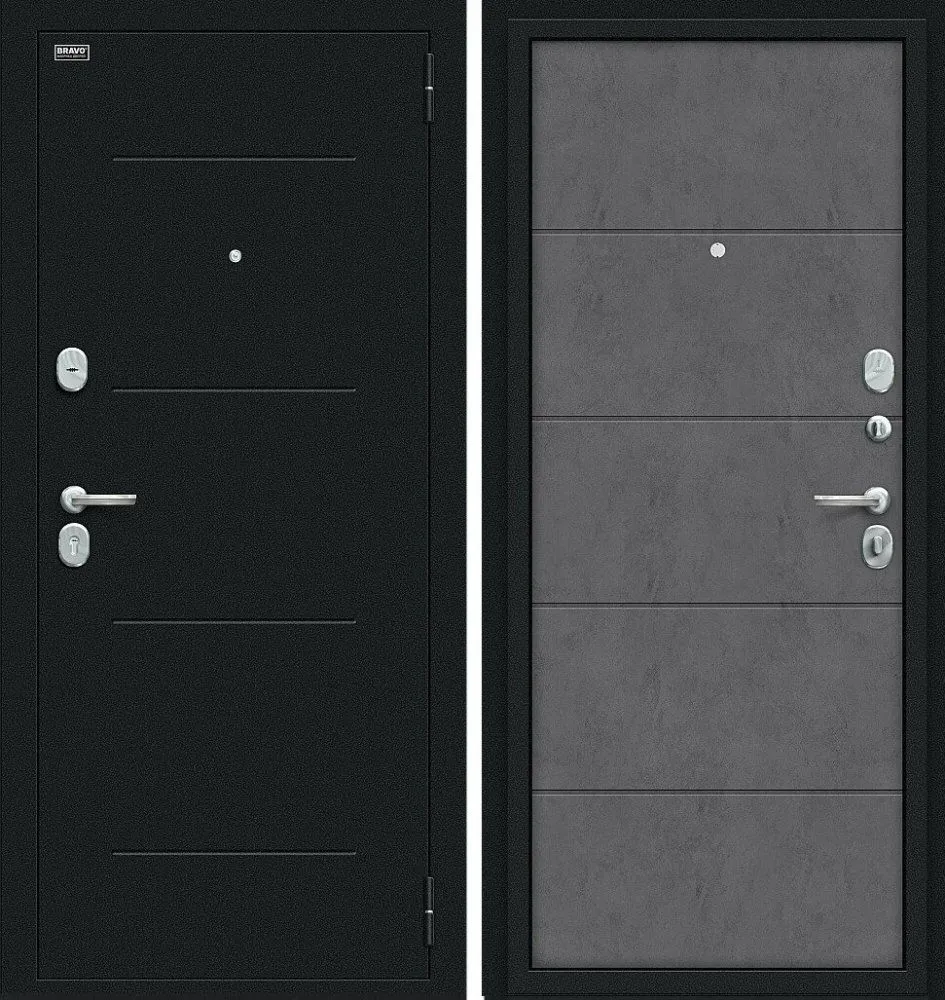 Фото Дверь Браво Граффити-1 Букле черное/Slate Art DIS006721
